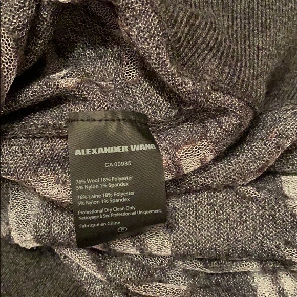 CONSIGNED Alexander Wang Mesh Burnout Effect Wool Sweater - Picture 4 of 5